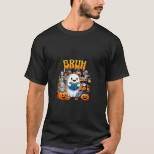 T-shirt Bruh Ghost Halloween mignonne Ghost Amateurs de li