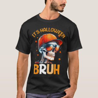 T-shirt Bruh Halloween garçons squelette d'Halloween ami a