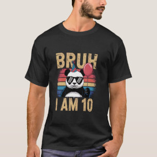 T-shirt Bruh j'ai 10 ans Fête d'anniversaire rétro pour en