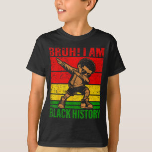 T-shirt Bruh je suis l'histoire des Noirs enfants garçons