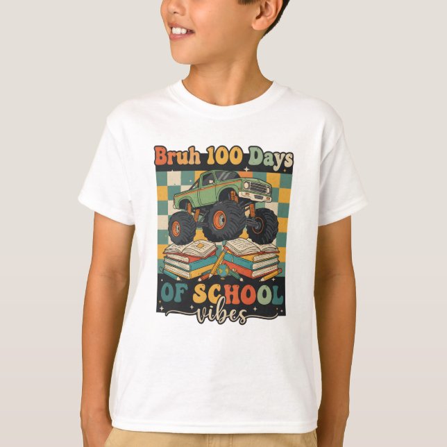 T-shirt Bruh Joyeux 100 Jours d'École (Devant)