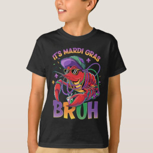 T-shirt Bruh Mardi Gras Crawfish Boys Enfants Mardi Gras