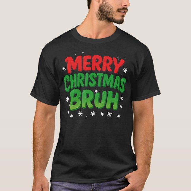 T-shirt Bruh Mème Citation Drôle Salutation Frères Adolesc (Devant)