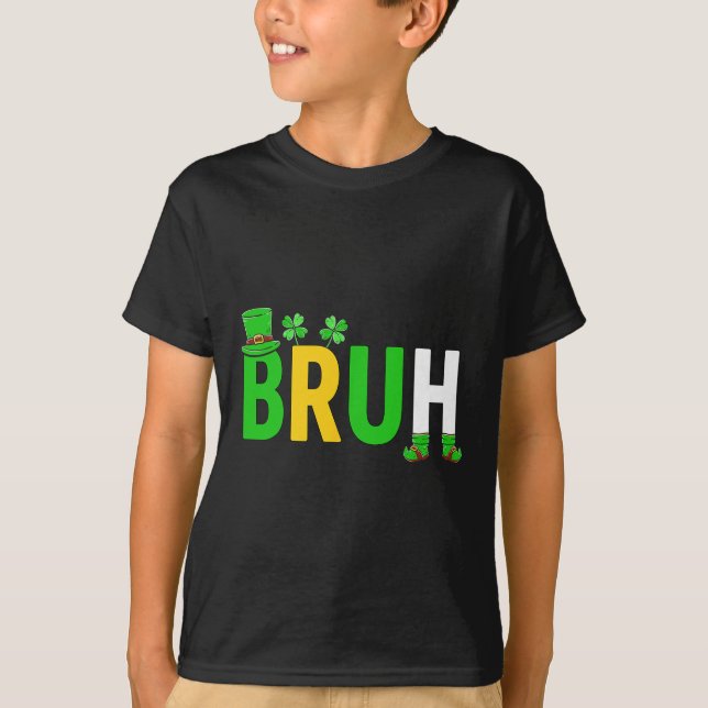 T-shirt Bruh Meme Drôle Dire Bro Salutation Ado Garçon St  (Devant)