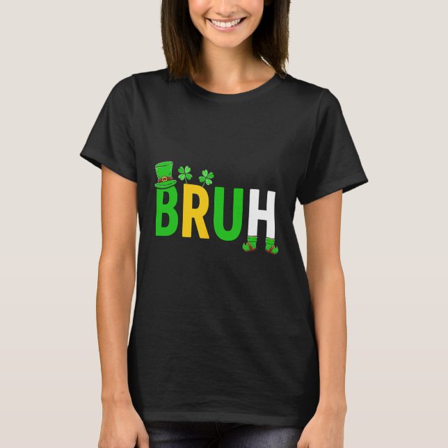 T-shirt Bruh Meme Drôle Dire Bro Salutation Ado Garçon St  (Devant)