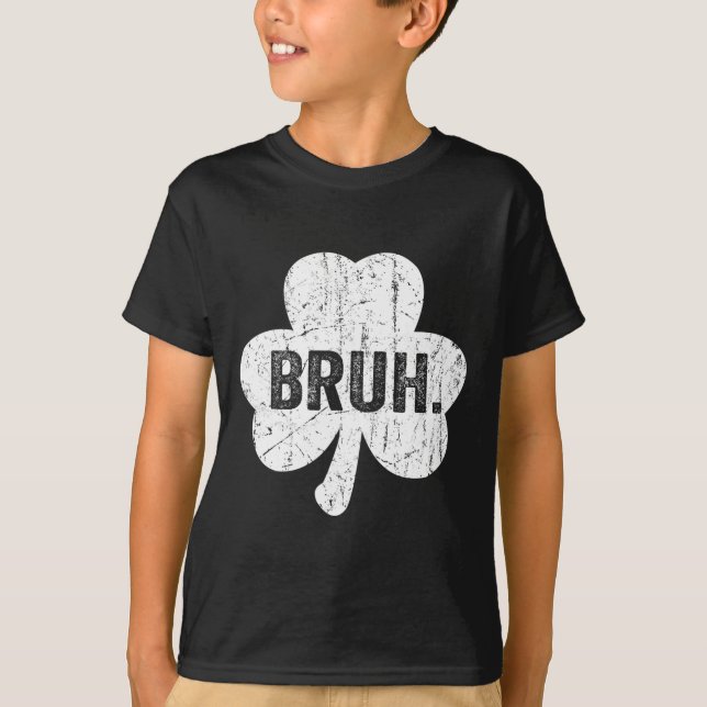 T-shirt Bruh Meme Drôle Dire Bro Salutation Ado Garçon St  (Devant)