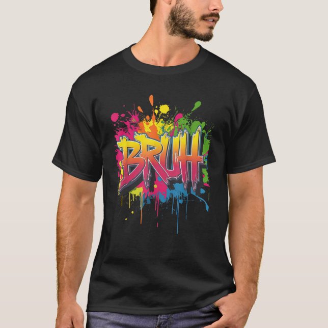T-shirt Bruh meme drôle Noël dire Bro Salutation Ado (Devant)