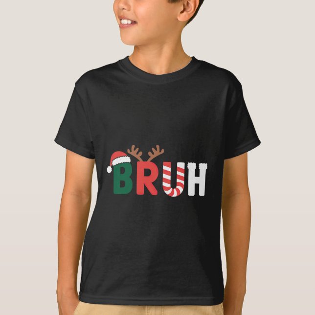 T-shirt Bruh Meme Noël (Devant)