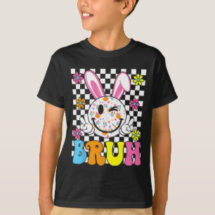 T-shirt Bruh Pâques Jour Funny Oeufs lapins Super Sourire