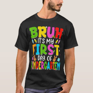 T-shirt Bruh premier jour de maternelle enseignants rétro