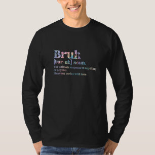 T-shirt Bruh Tie Dye Dit Frère Salutation Ados Garçons M