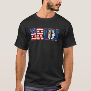 T-shirt Bruh USA Belize Pays Drapeau Américain Belizé Gir