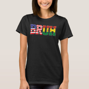 T-shirt Bruh USA Bolivie Pays Drapeau Américain Bolivien G