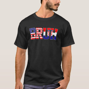 T-shirt Bruh USA Croatie Pays Drapeau Américain Croate Gi