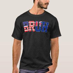 T-shirt Bruh USA Nouvelle-Zélande Pays Drapeau Amérique No