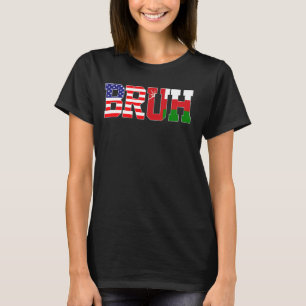 T-shirt Bruh USA Oman Pays Drapeau American Omani Girls