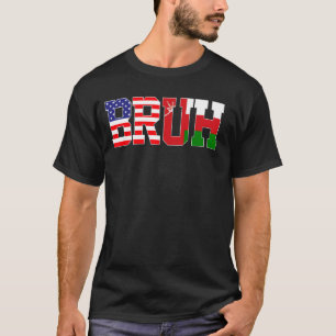 T-shirt Bruh USA Oman Pays Drapeau American Omani Girls