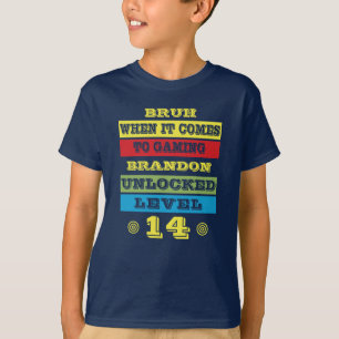T-shirt BRUH Vidéo Jeu Ado Garçon Fête d'anniversaire fill