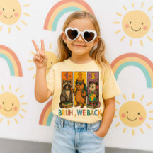 Bruh We Back Raccoon Capybara Opossum School Bac