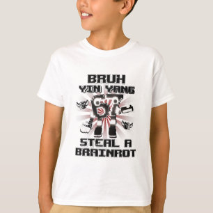 T-shirt Bruh Yin Yang 67 Six Seven 6-7 Drôle Brainrot Pour