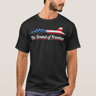 T-shirt Bruit de l'avion de combat américain patriotique