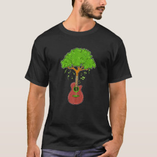T-shirt Bruit Drôle De La Nature Musique Guitare Tree Fore
