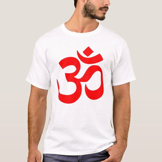 T-shirt Bruit mystique de symbole de l'OM dans indou et le (Devant)