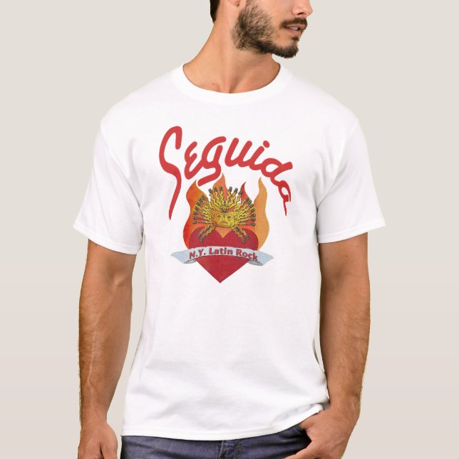 T-shirt brûlant de coeur de Seguida (Devant)