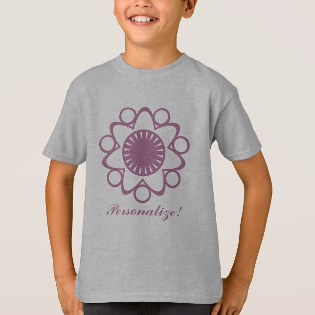 T-shirt Brûler avec la Fleur de vie Tee, Lavande (Devant)