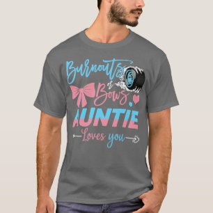 T-shirt Brûler Ou Bows Tante Vous Aime Révéler Le Sexe