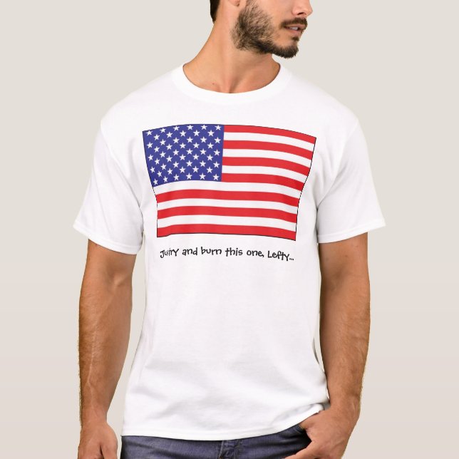 T-shirt Brûleur de drapeau (Devant)