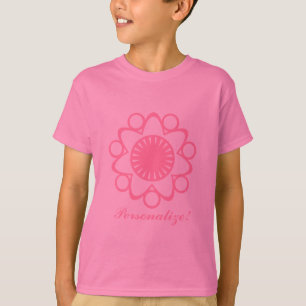 T-shirt Brûlure avec le Tee Fleur de Vie, rose