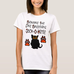 T-shirt Brûlure de feu Jack-O-Kittie