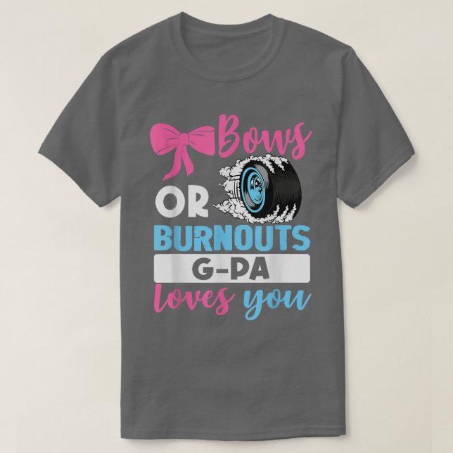 T-shirt Brûlures ou Bows G Pa t'aime Genre Révéler partie (Design devant)