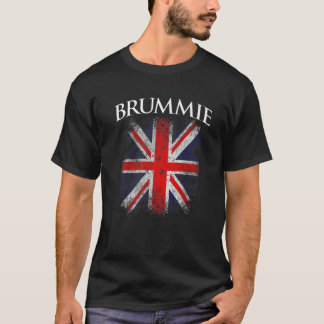 T-shirt Brummie Vintage Retro British Drapeau drôle