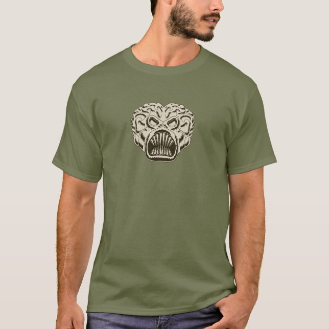 T-shirt Brun clair martien - attaque à partir de Mars (Devant)