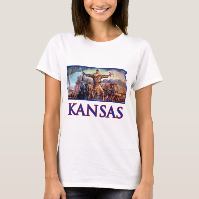 T-shirt Brun du Kansas John et le prélude tragique (Devant)
