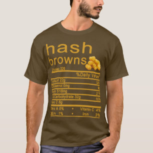 T-shirt brun haché Nutrition Facts Funny Thanksgiving