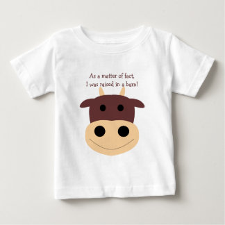 T-shirt brun mignon de nourrisson de vache