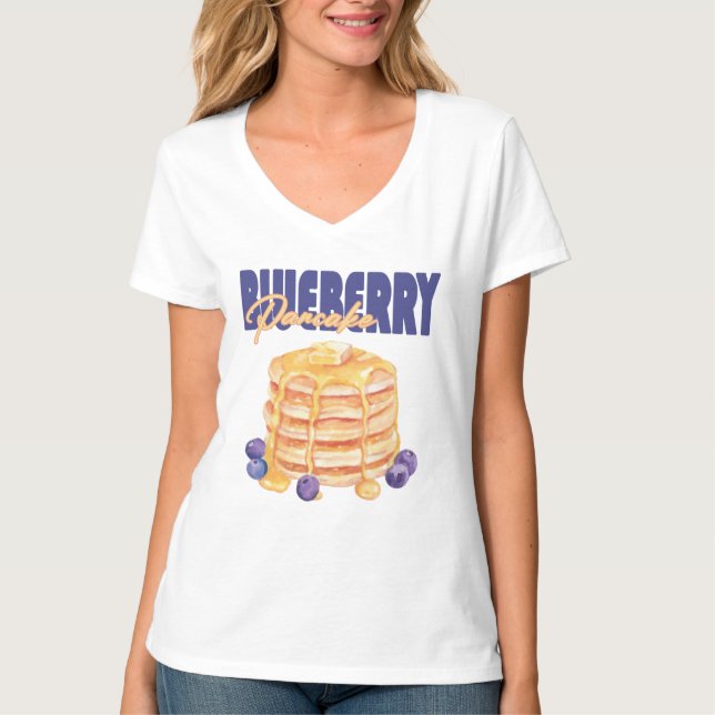 T-shirt Brunch au crêpe aux bleuets (Devant)