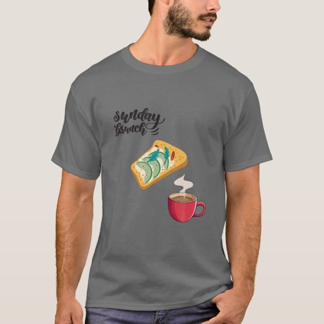 T-shirt Brunch du dimanche - Petit déjeuner du dimanche -  (Devant)