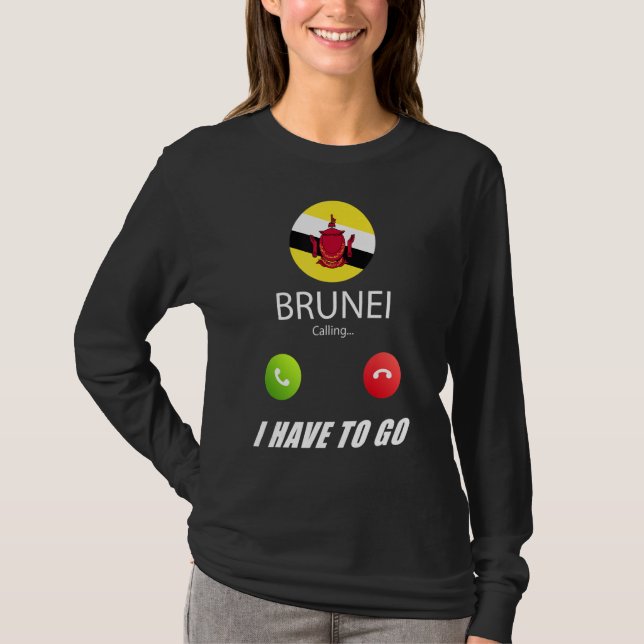 T-shirt Brunei Drapeau Souvenir Que Brunei Appelle (Devant)