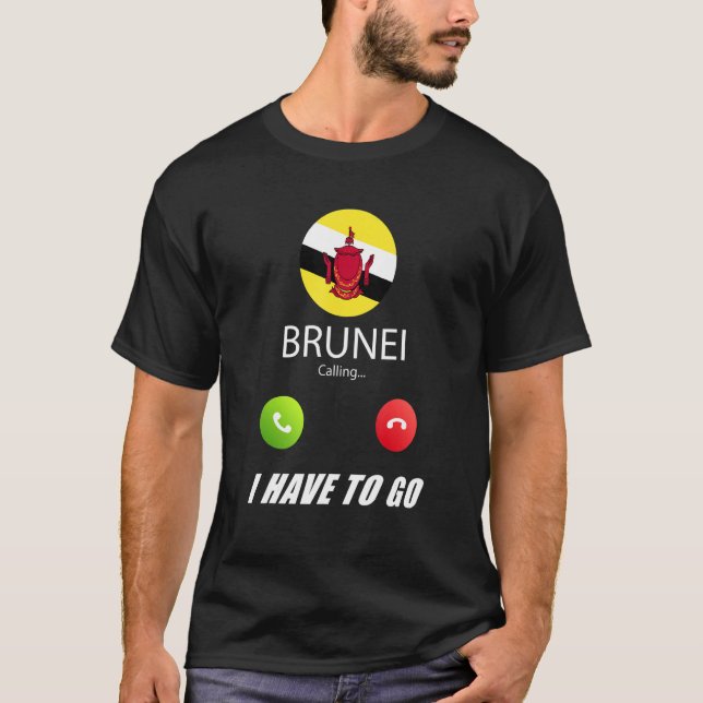 T-shirt Brunei Drapeau Souvenir Que Brunei Appelle (Devant)