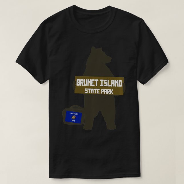 T-shirt Brunet Island State Park Wisconsin Hitchhiking Bea (Design devant)
