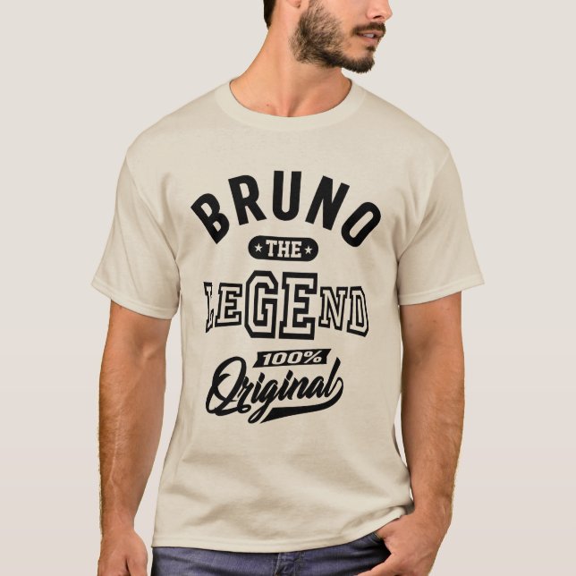 T-shirt Bruno Nom personnalisé Anniversaire Cadeau Cadeau (Devant)