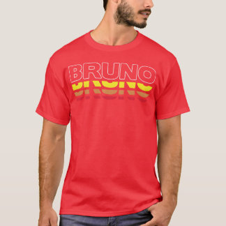 T-shirt Bruno Prénom Drôle Vintage Sunset Bruno vintag