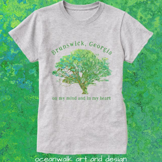 T-shirt Brunswick Georgia Live Oak Tree (Créateur téléchargé)