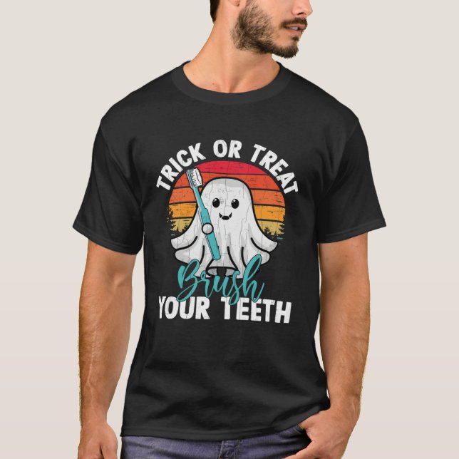 T-shirt Brush Your Teeth  Dentist Dental Assistant Graphic (Devant)