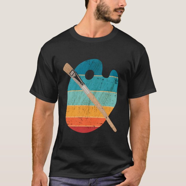T-shirt Brushes Paint Sketching Drawing Painting (Devant)