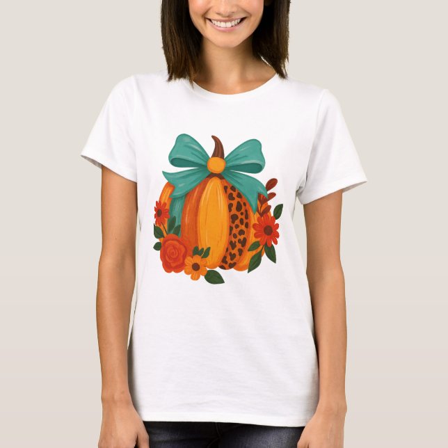 T-shirt Brushstroke pumpkin png｜floral ghost png｜Brushstro (Devant)